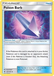 Poison Barb 124/149  - Reverse Holofoil SM Base Set - Uncommon