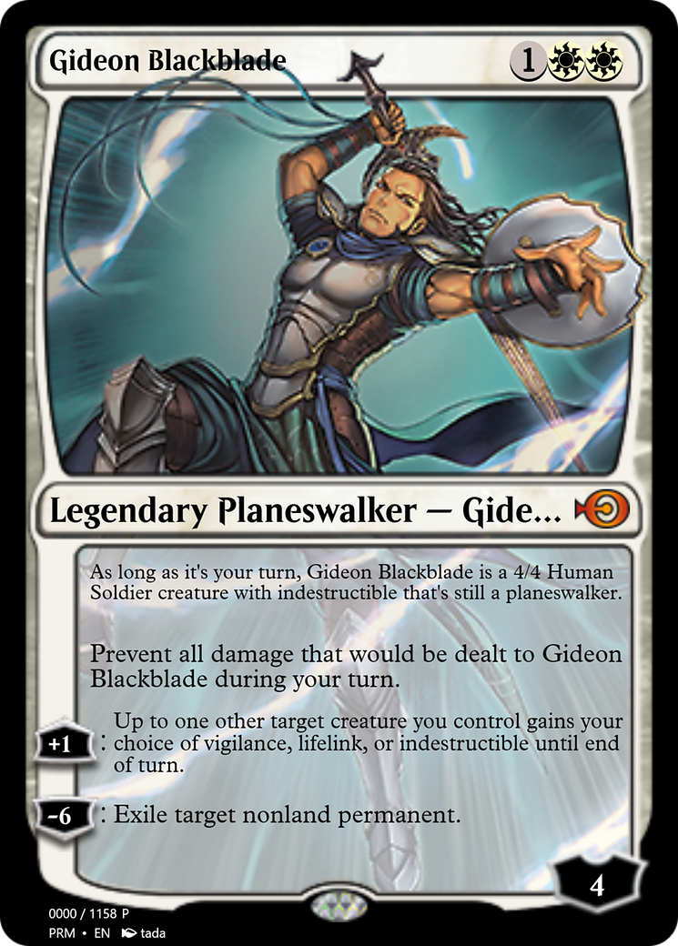 Gideon Blackblade (PRM-72285) - Magic Online Promos Foil