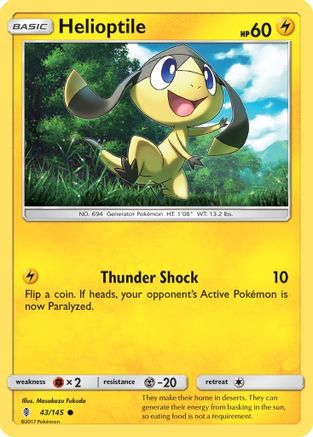 Helioptile 043  SM  Guardians Rising - Common
