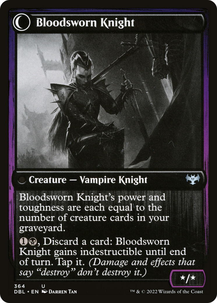 Bloodsworn Squire // Bloodsworn Knight (DBL-364) - Innistrad: Double Feature: (Double Faced Transform)