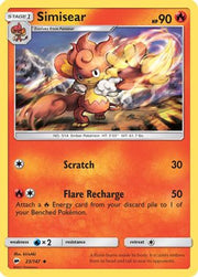 Simisear 023  - Reverse Holofoil SM  Burning Shadows - Uncommon
