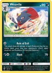 Weavile 086/147  SM  Burning Shadows - Rare