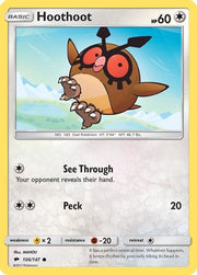 Hoothoot 106/147  - Reverse Holofoil SM  Burning Shadows - Common