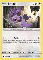 Noibat 109/147  - Reverse Holofoil SM  Burning Shadows - Common