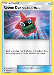 Rotom Dex Poke Finder Mode 122/147  - Reverse Holofoil SM  Burning Shadows - Uncommon