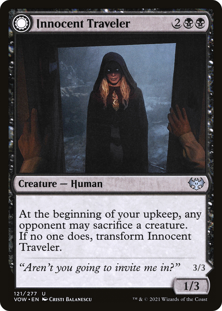 Innocent Traveler // Malicious Invader (VOW-121) - Innistrad: Crimson Vow: (Double Faced Transform)
