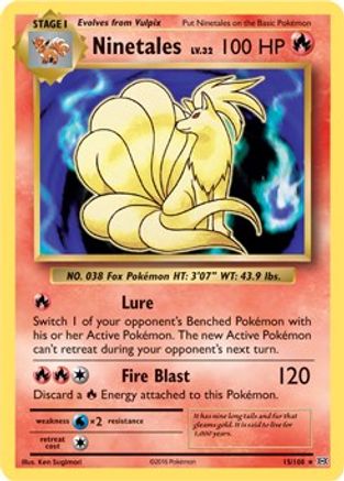 Ninetales 015/108  Deck Exclusives - Rare
