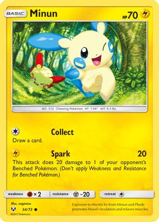 Minun 034/73  Shining Legends - Common