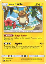 Alolan Raichu 031/111  - Reverse Holofoil SM  Crimson Invasion - Holo Rare