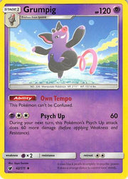Grumpig 042  - Reverse Holofoil SM  Crimson Invasion - Uncommon