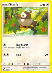 Starly 081/111  SM  Crimson Invasion - Common