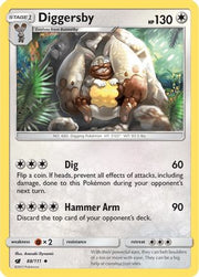 Diggersby 088  - Reverse Holofoil SM  Crimson Invasion - Uncommon
