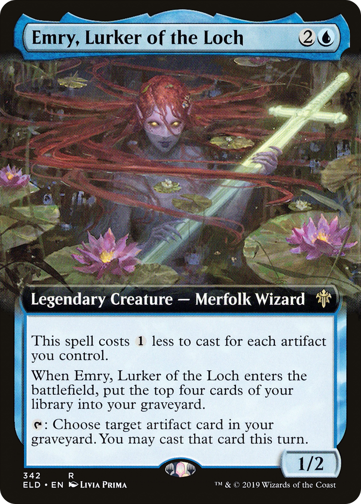 Emry, Lurker of the Loch (ELD-342) - Throne of Eldraine: (Extended Art) Foil