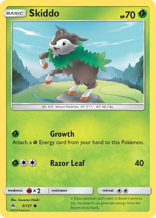 Skiddo 009  SM  Forbidden Light - Common