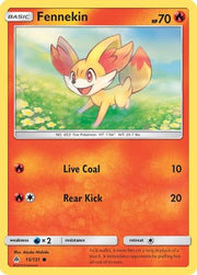 Fennekin (15) 015/131  - Reverse Holofoil SM  Forbidden Light - Common