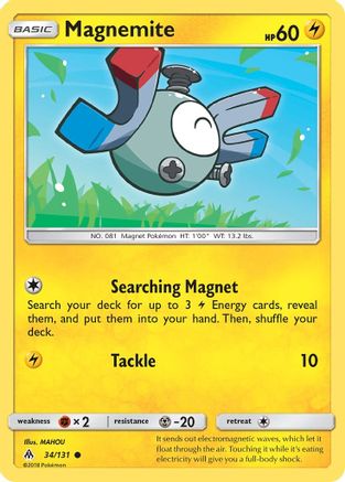 Magnemite 034/131  - Reverse Holofoil SM  Forbidden Light - Common