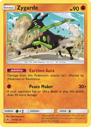 Zygarde (71) 071/131  - Reverse Holofoil SM  Forbidden Light - Uncommon