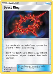 Beast Ring 102/131  - Reverse Holofoil SM  Forbidden Light - Rare