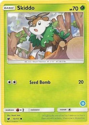 Skiddo (13) 010  SM Trainer Kit Alolan Sandslash & Alolan Ninetales - Common