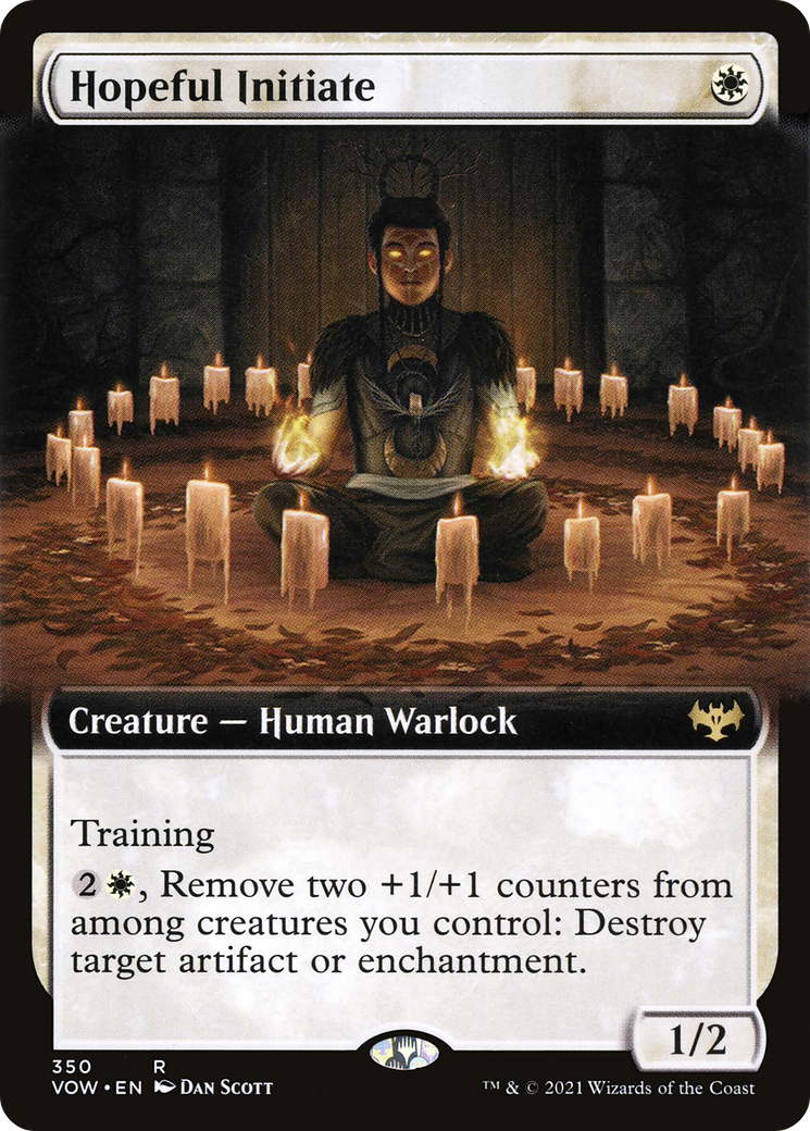 Hopeful Initiate (VOW-350) - Innistrad: Crimson Vow: (Extended Art) Foil