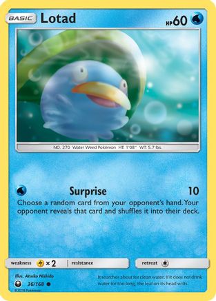 Lotad 036/168  SM  Celestial Storm - Common