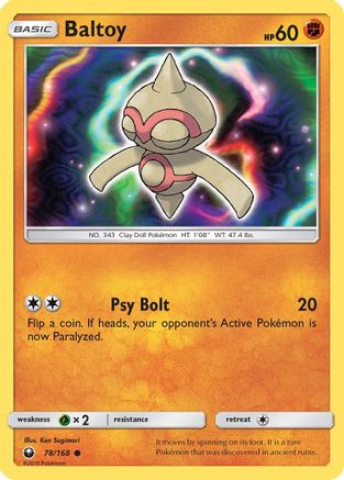 Baltoy 078  SM  Celestial Storm - Common
