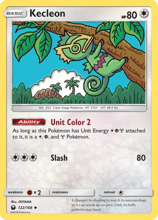 Kecleon 122/168  - Reverse Holofoil SM  Celestial Storm - Uncommon