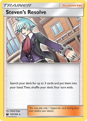 Steven's Resolve 145/168  - Reverse Holofoil SM  Celestial Storm - Holo Rare