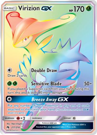 Virizion GX (Secret) 217  - Holofoil SM  Lost Thunder - Secret Rare