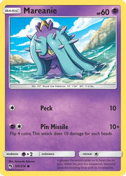 Mareanie (105) 105  - Reverse Holofoil SM  Lost Thunder - Common
