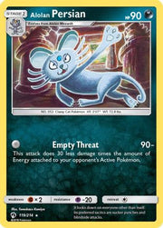Alolan Persian 119/214  - Reverse Holofoil SM  Lost Thunder - Rare