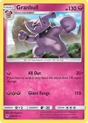 Granbull 138/214  - Reverse Holofoil SM  Lost Thunder - Rare