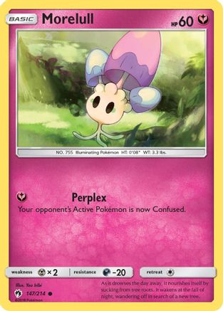 Morelull 147/214  - Reverse Holofoil SM  Lost Thunder - Common