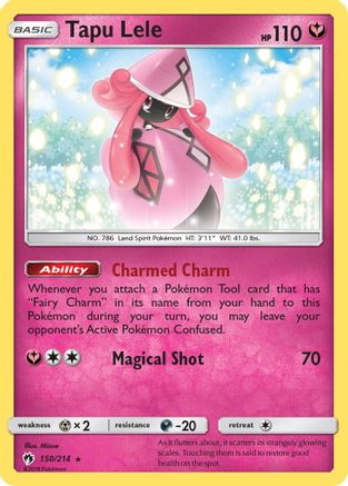 Tapu Lele 150  - Holofoil SM  Lost Thunder - Holo Rare