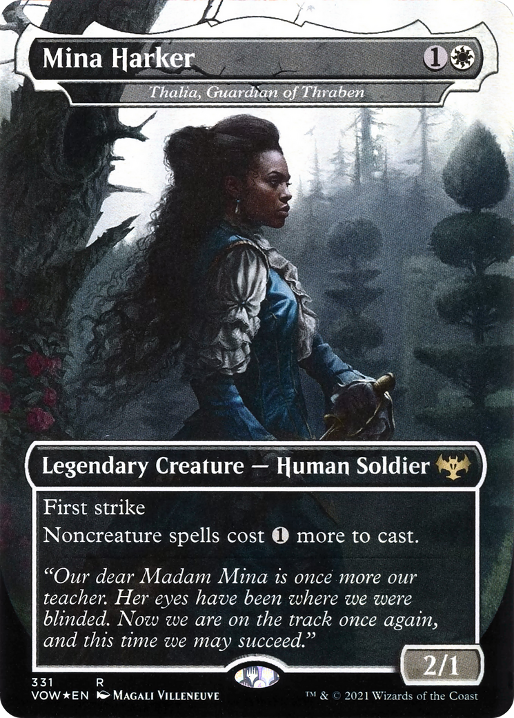 Thalia, Guardian of Thraben (VOW-331) - Innistrad: Crimson Vow / Mina Harker (Borderless)