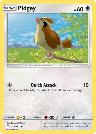 Pidgey (122) 122/181  SM  Team Up - Common
