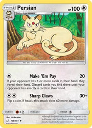 Persian 126/181  - Reverse Holofoil SM  Team Up - Uncommon