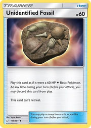Unidentified Fossil 155  - Reverse Holofoil SM  Team Up - Uncommon