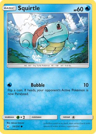 Squirtle 033/214  SM  Unbroken Bonds - Common