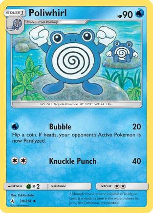 Poliwhirl 038/214  SM  Unbroken Bonds - Uncommon