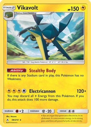 Vikavolt 059/214  - Holofoil SM  Unbroken Bonds - Holo Rare