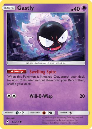 Gastly (67) 067/214  SM  Unbroken Bonds - Common