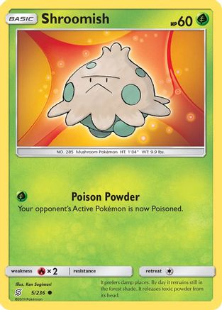 Shroomish 005/236  - Reverse Holofoil SM  Unified Minds - Common