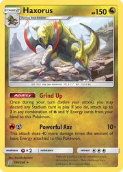Haxorus 156/236  - Reverse Holofoil SM  Unified Minds - Holo Rare