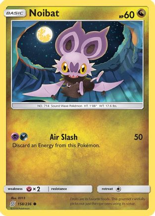 Noibat 158/236  - Reverse Holofoil SM  Unified Minds - Common