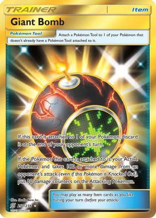 Giant Bomb (Secret) 251  - Holofoil SM  Unified Minds - Secret Rare
