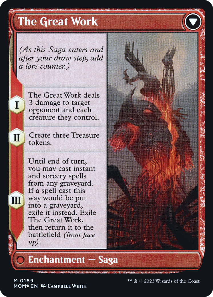 Urabrask // The Great Work (PRE-169S) - March of the Machine Promos Foil