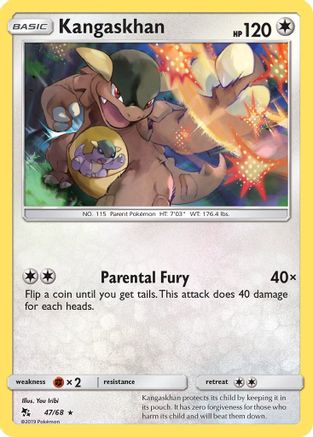 Kangaskhan 047/68  Hidden Fates - Rare