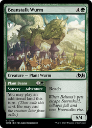 Beanstalk Wurm // Plant Beans (WOE-161) - Wilds of Eldraine Foil