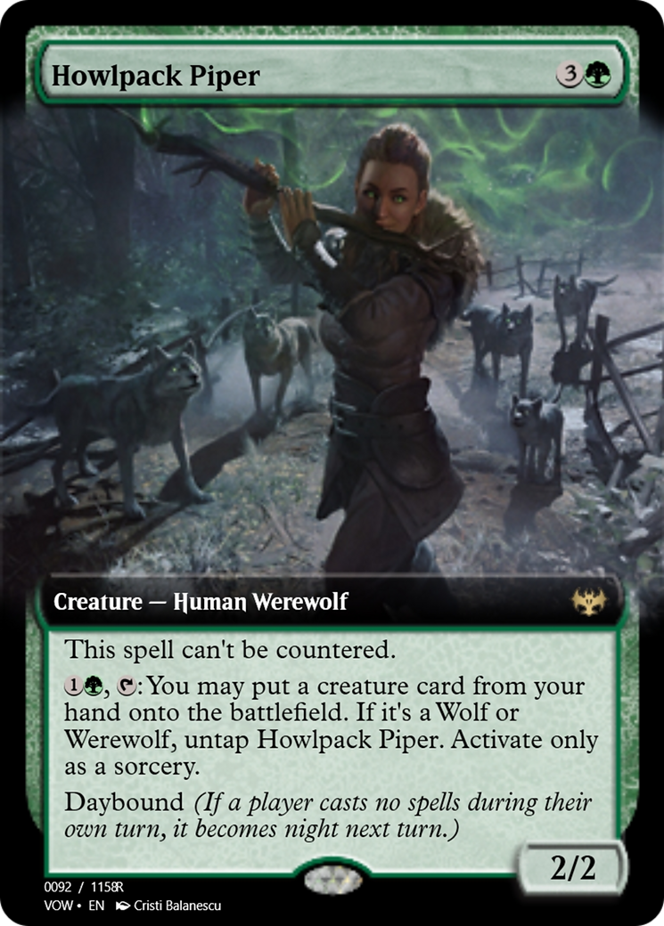 Howlpack Piper // Wildsong Howler (PRM-95425) - Magic Online Promos Foil
